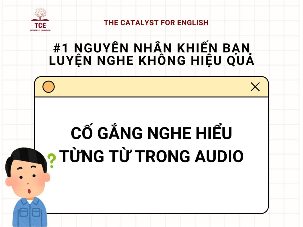 Cố gắng nghe hiểu từng từ