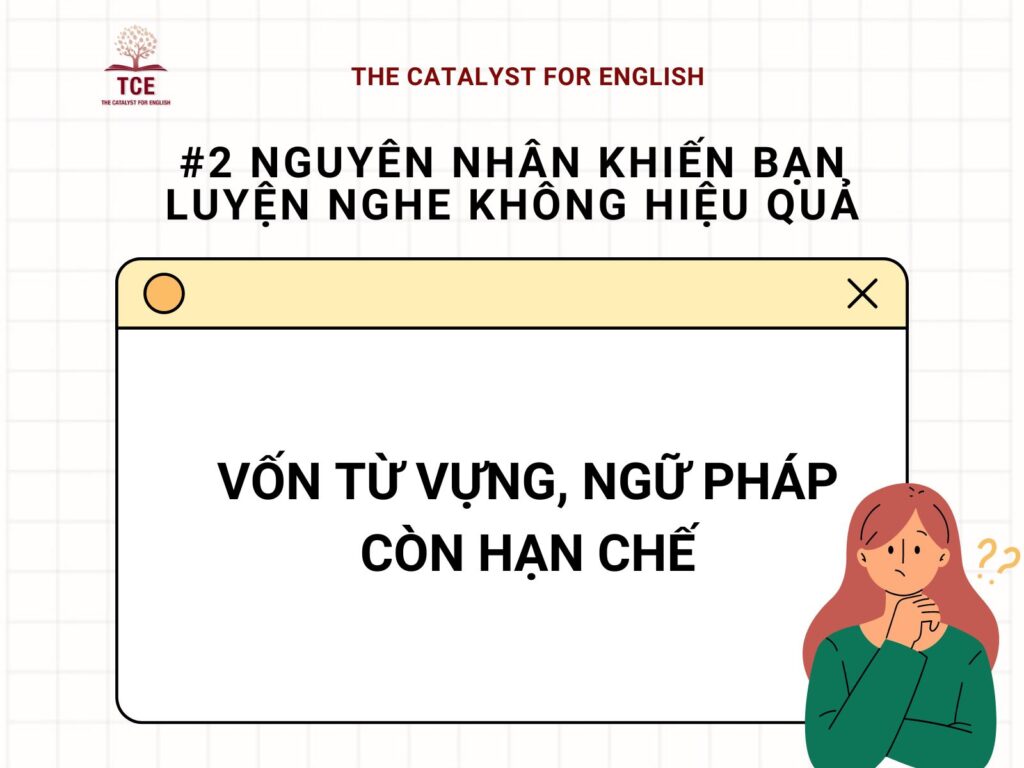 Vốn từ vựng, nền tảng ngữ pháp còn hạn chế