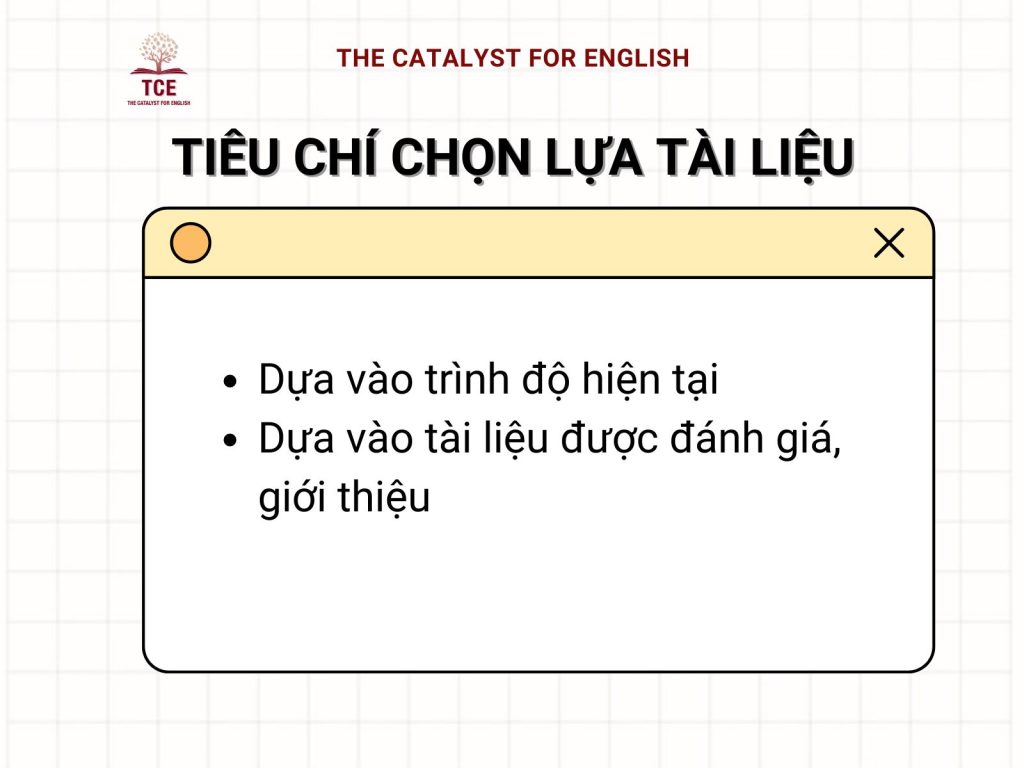 Các tiêu chí lựa chọn tài liệu IELTS cho người mới bắt đầu