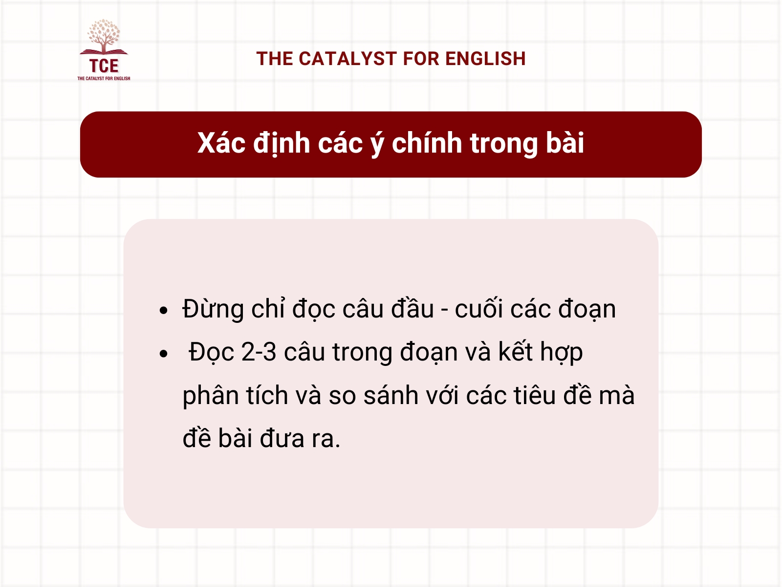 Xác định ý chính trong bài Matching heading