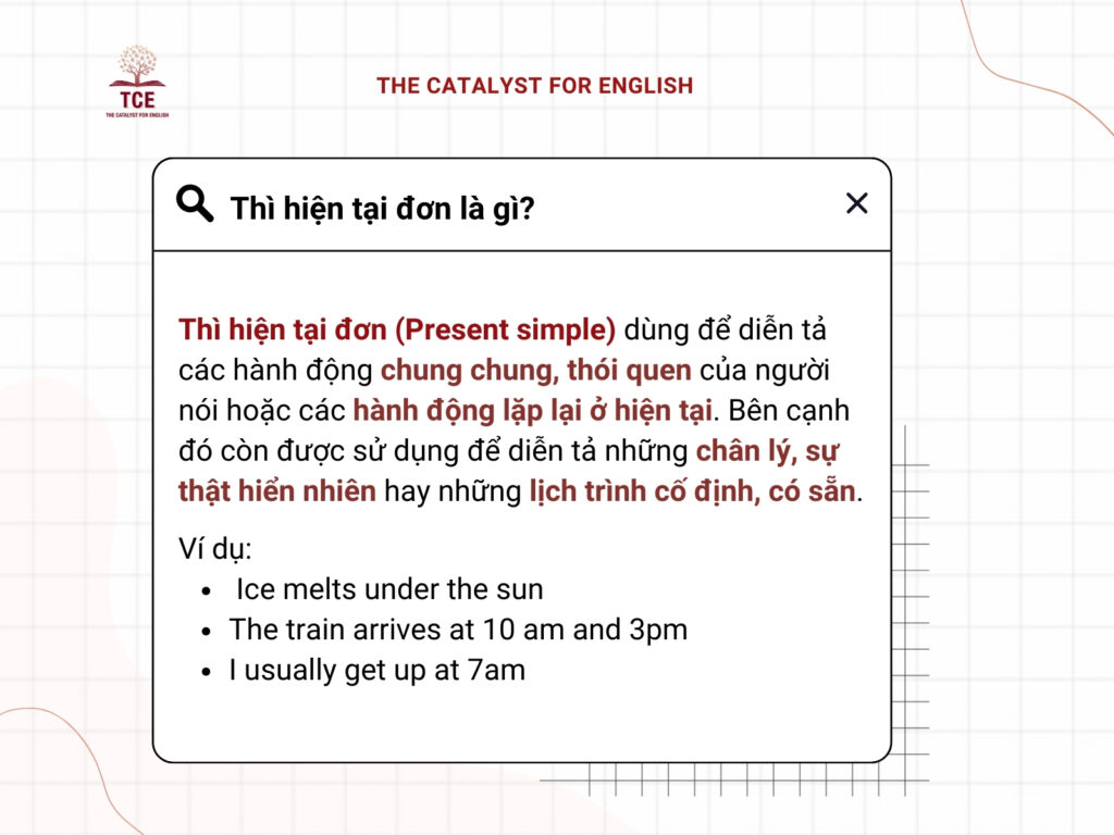 Thì hiện tại đơn (Simple Present) là gì?