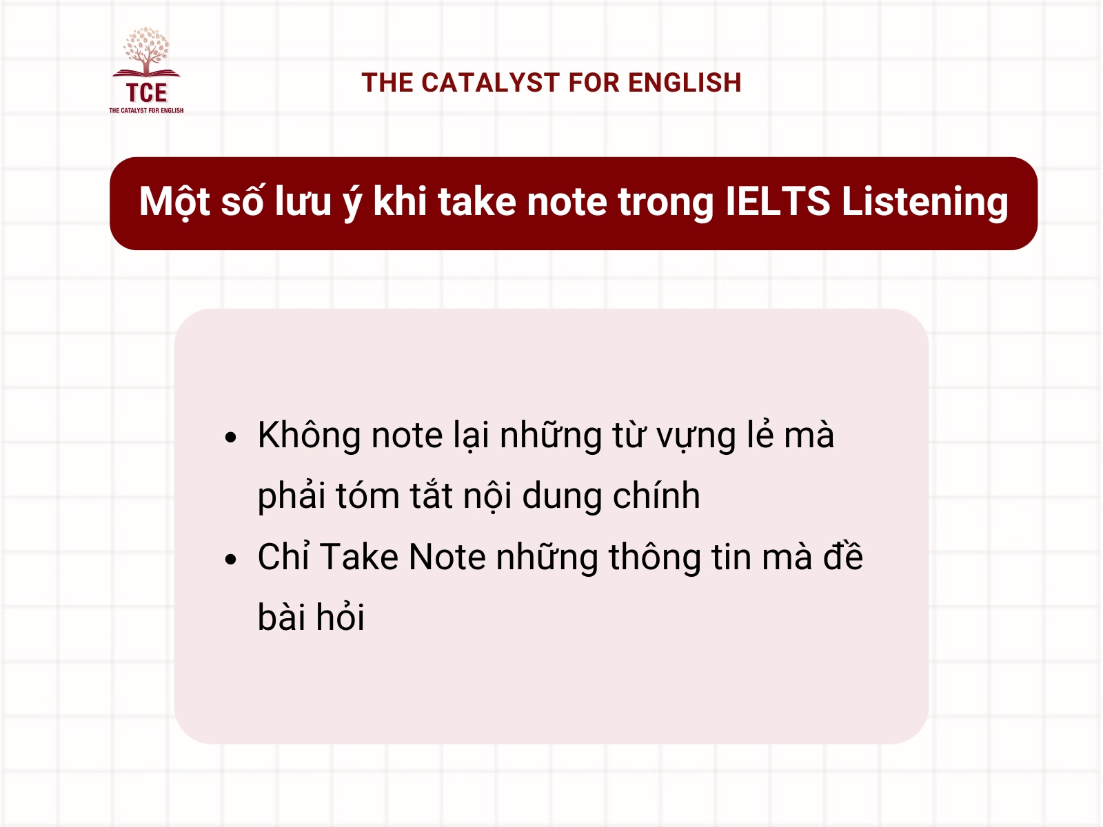 Một số lưu ý trong IELTS Listening 