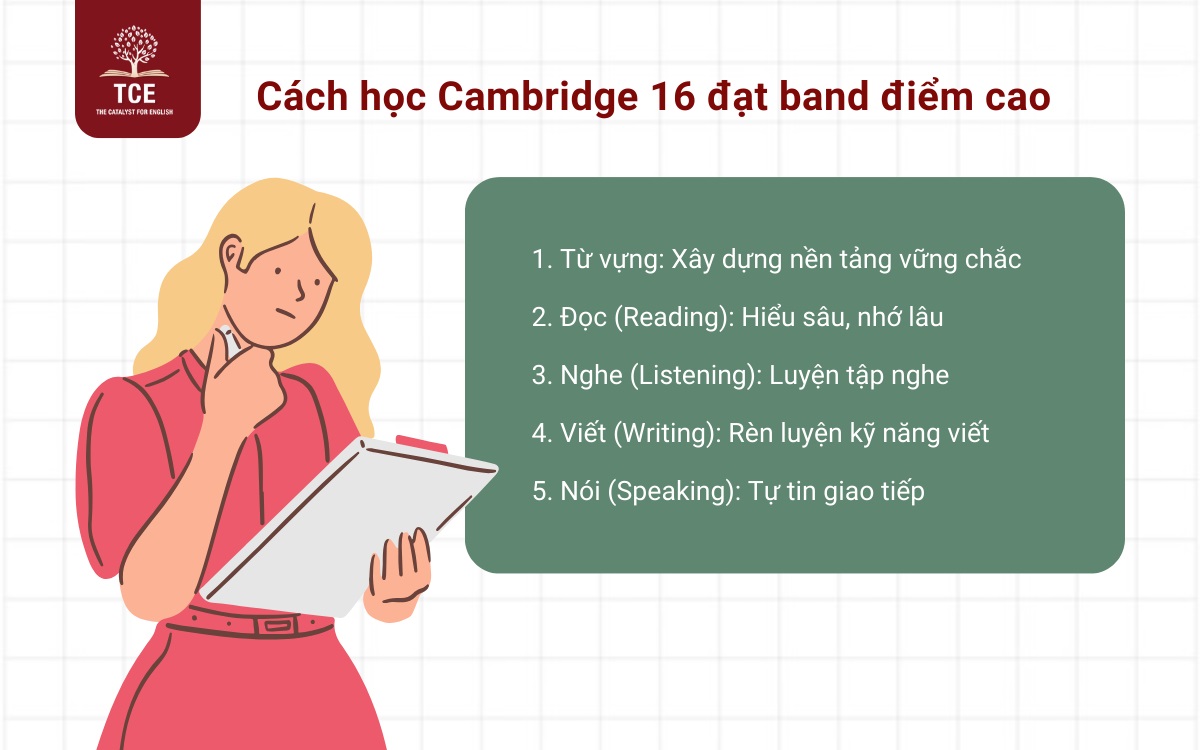 Cách học Cambridge 16 đạt band điểm cao