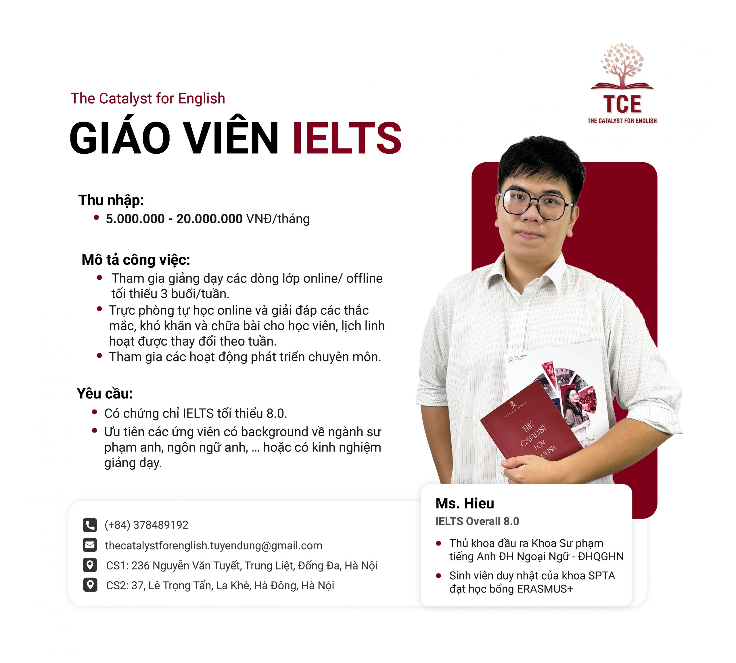 Tuyển dụng giáo viên IELTS