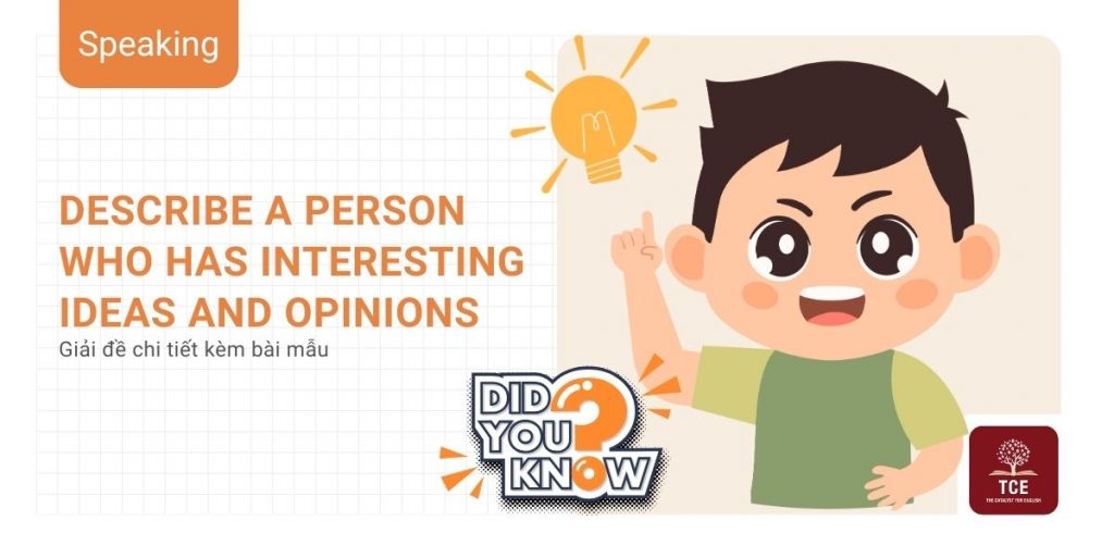 Describe a person who has interesting ideas and opinions The Catalyst