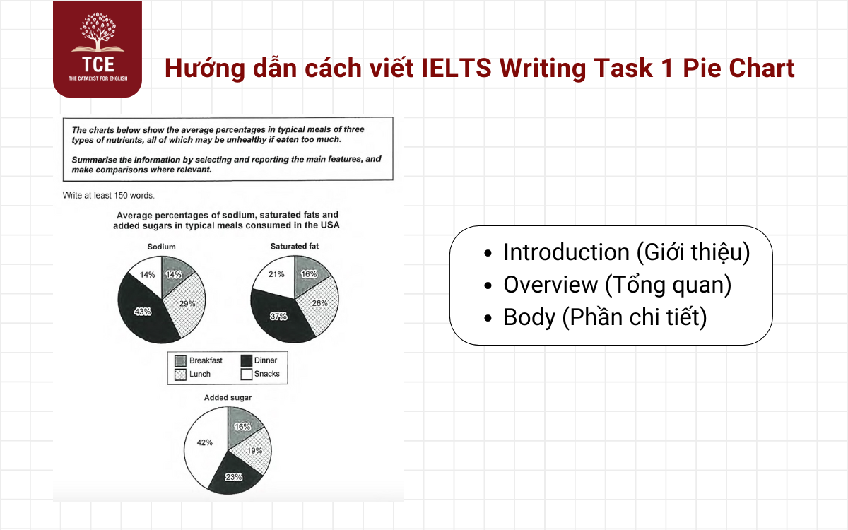 Hướng dẫn cách viết IELTS Writing Task 1 Pie Chart