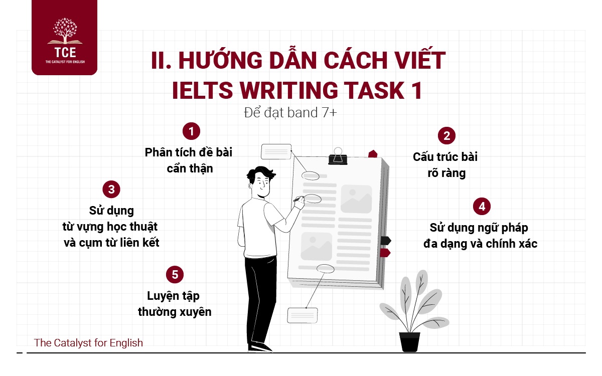 Cách viết IELTS Writing Task 1 để đạt band 7+