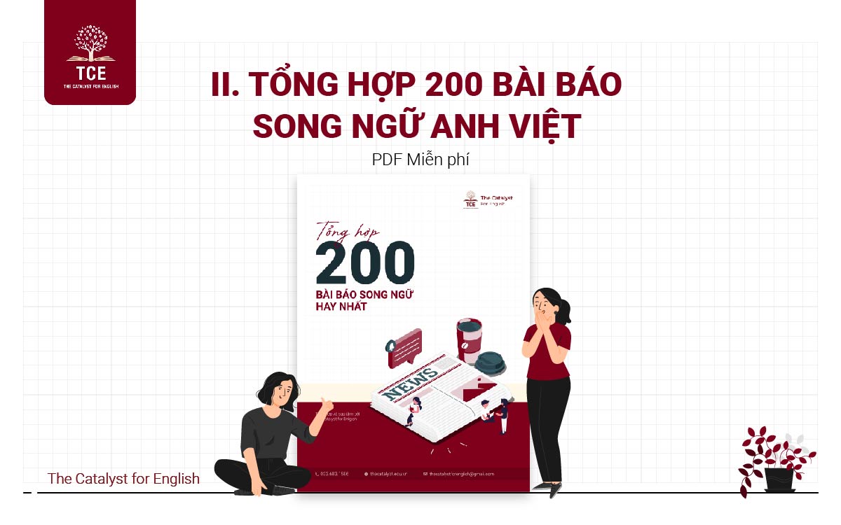 Link download 200 bài báo song ngữ Anh Việt PDF miễn phí