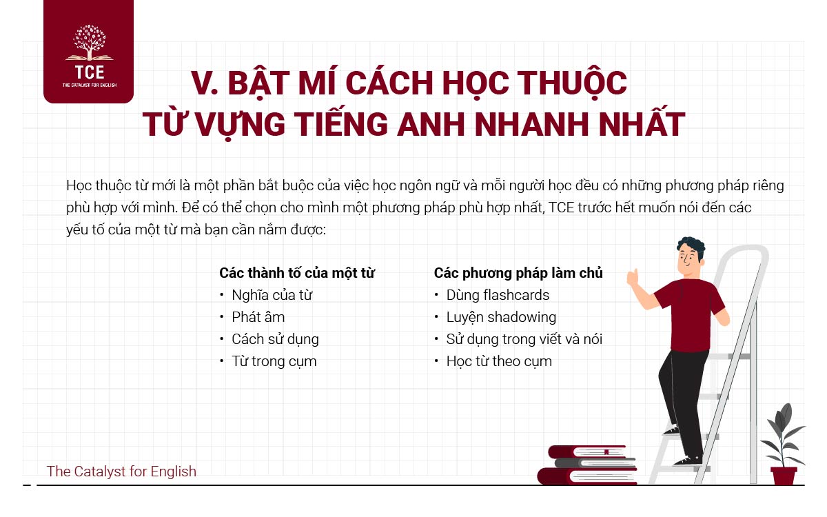 Bật mí cách học thuộc từ vựng tiếng Anh nhanh nhất