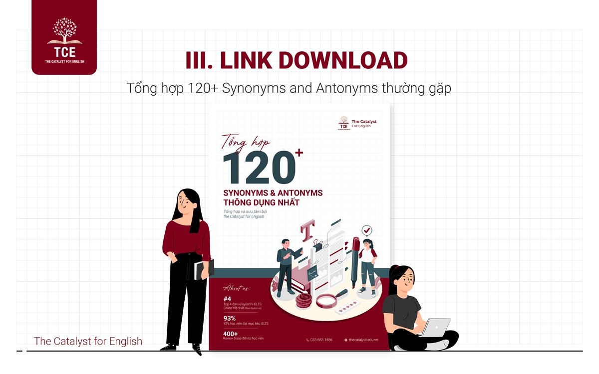 Link download Tổng hợp 120+ Synonyms and Antonyms