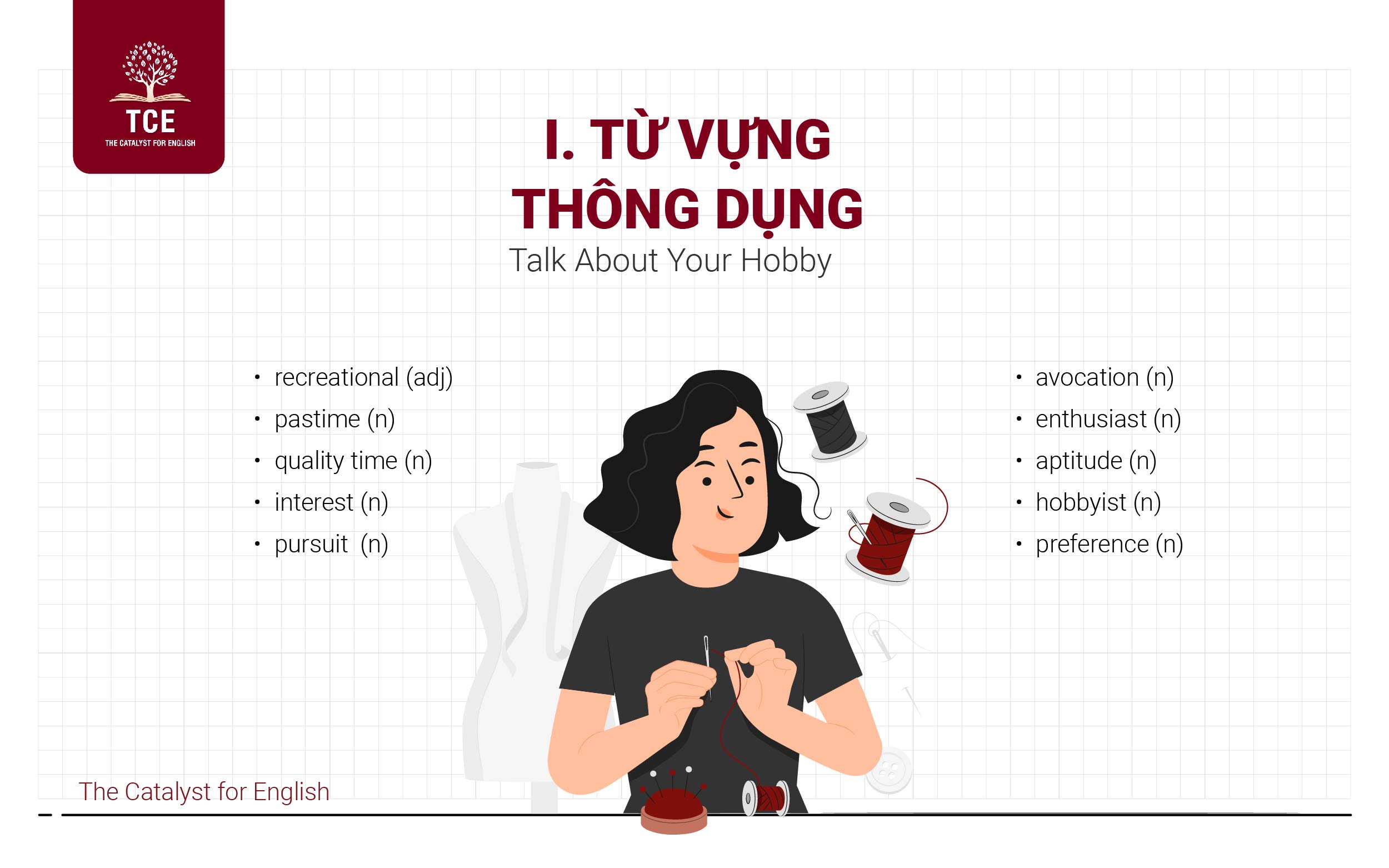 Từ vựng thông dụng về Talk about your hobby