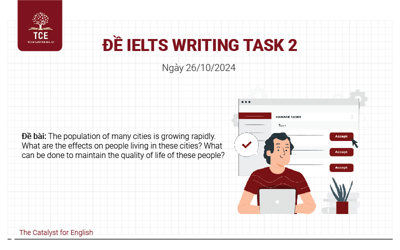 Đề IELTS Writing Task 2 ngày 26/10/2024