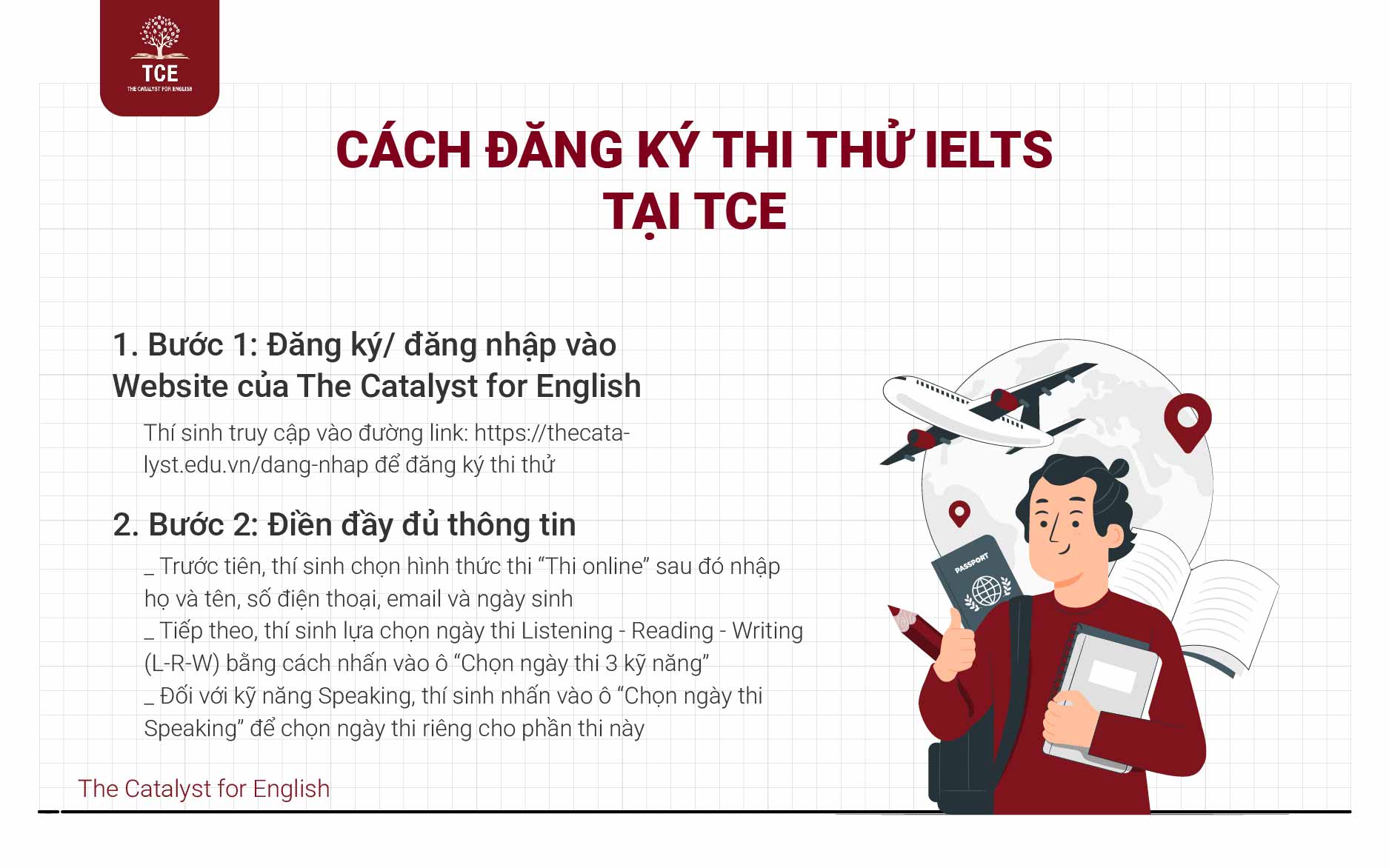 Cách đăng ký thi thử IELTS tại TCE