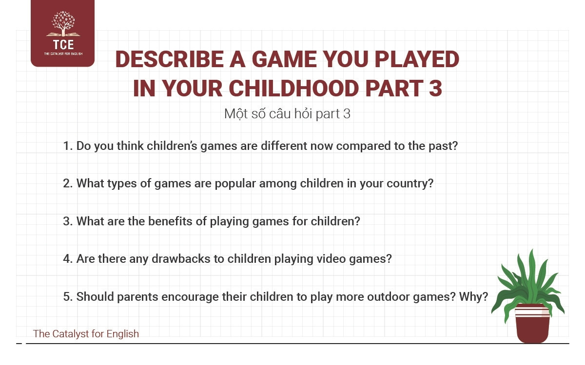 Describe a game you played in your childhood part 3