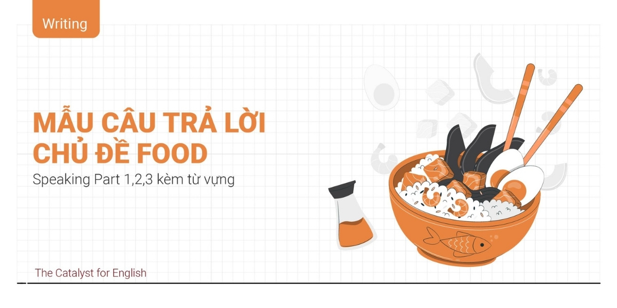 Mẫu câu trả lời chủ đề Food IELTS Speaking Part 1,2,3 kèm từ vựng