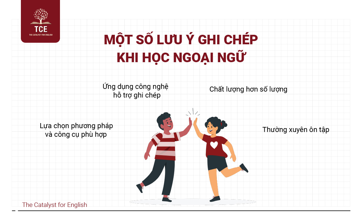 Một số lưu ý ghi chép khi học ngoại ngữ