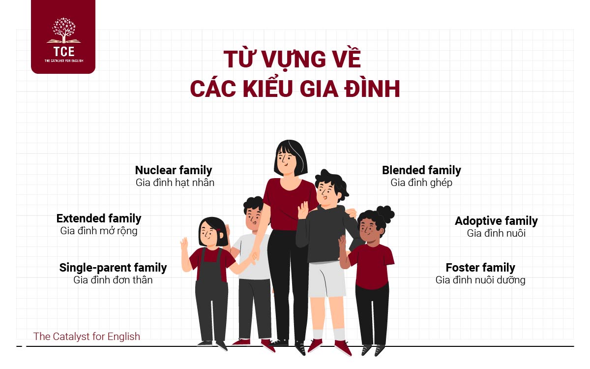 Từ vựng về các kiểu gia đình