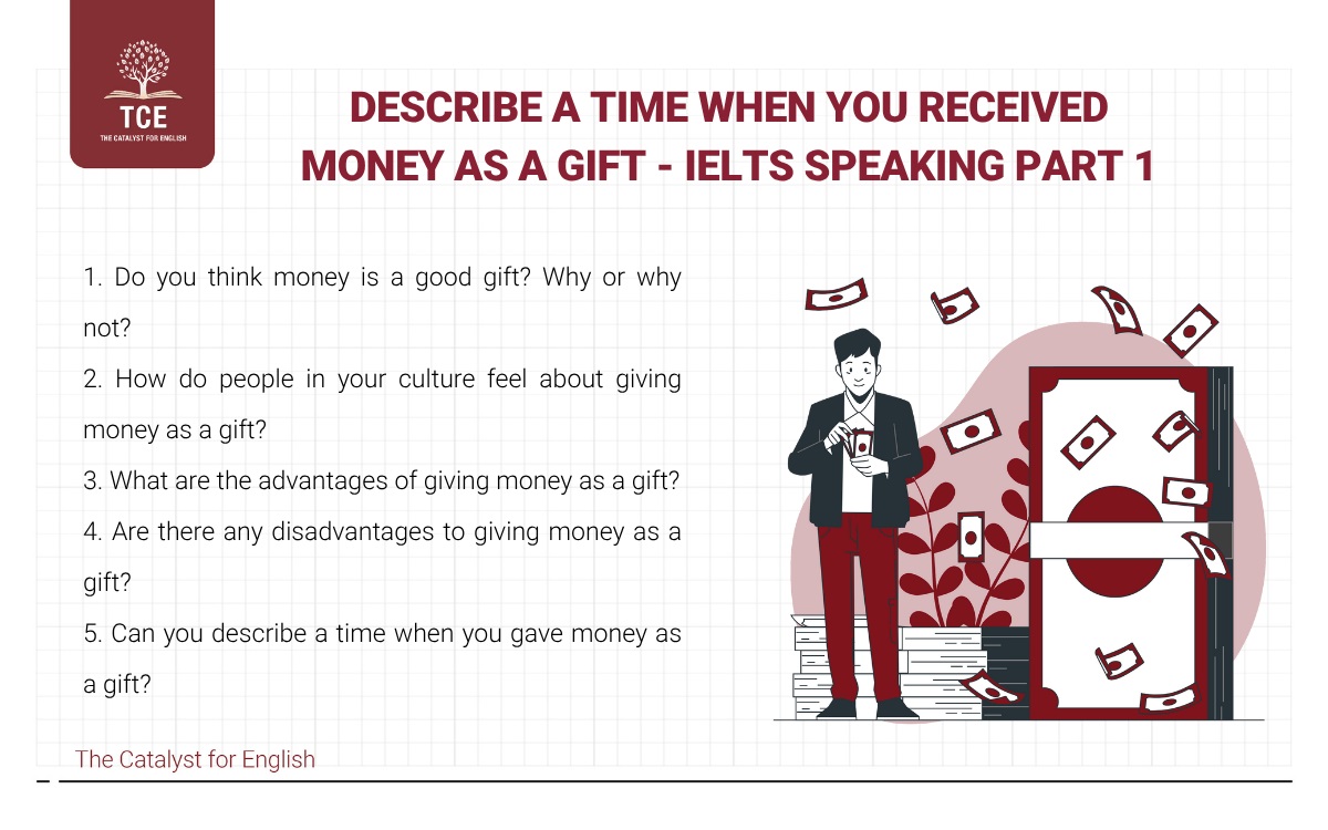 “Describe a time when you received money as a gift”- IELTS Speaking Part 1