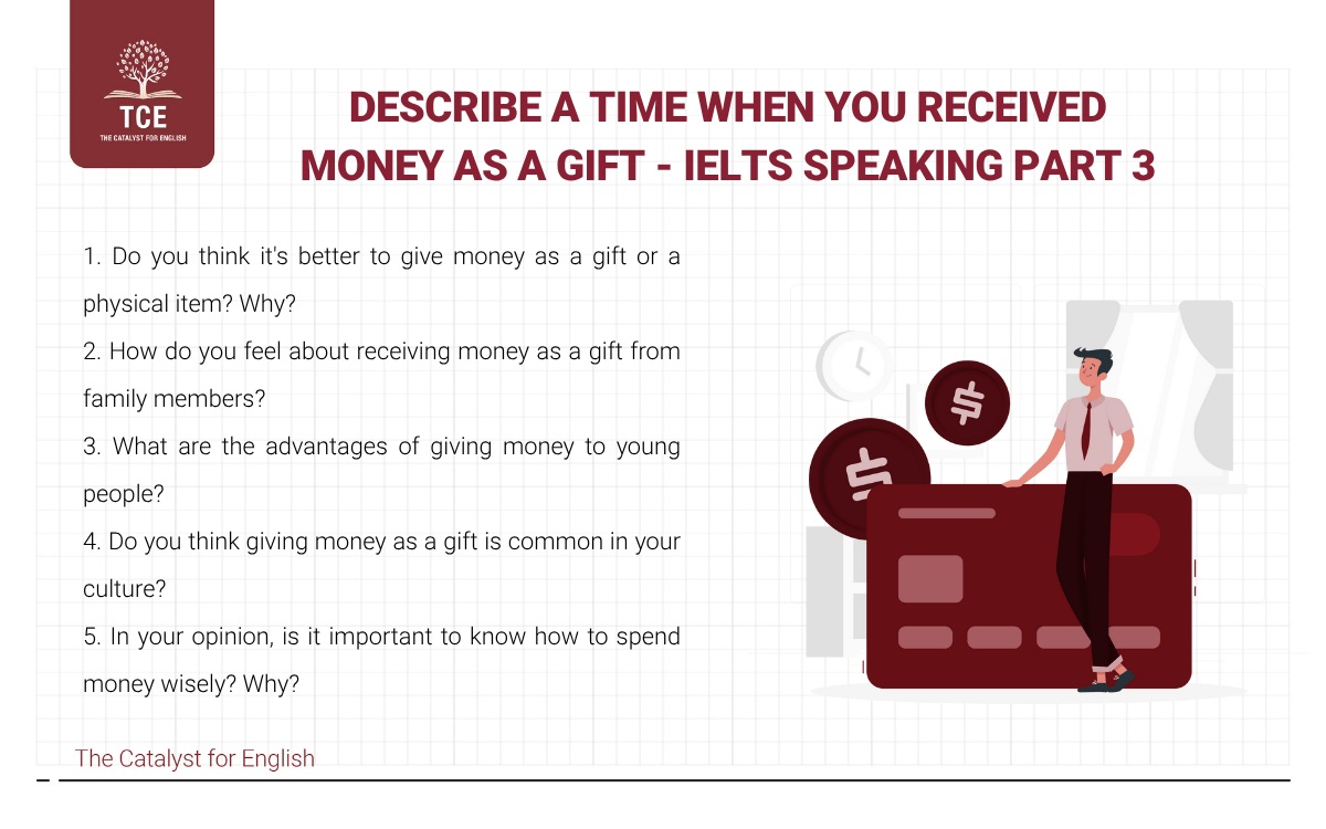 “Describe a time when you received money as a gift” - IELTS Speaking Part 3