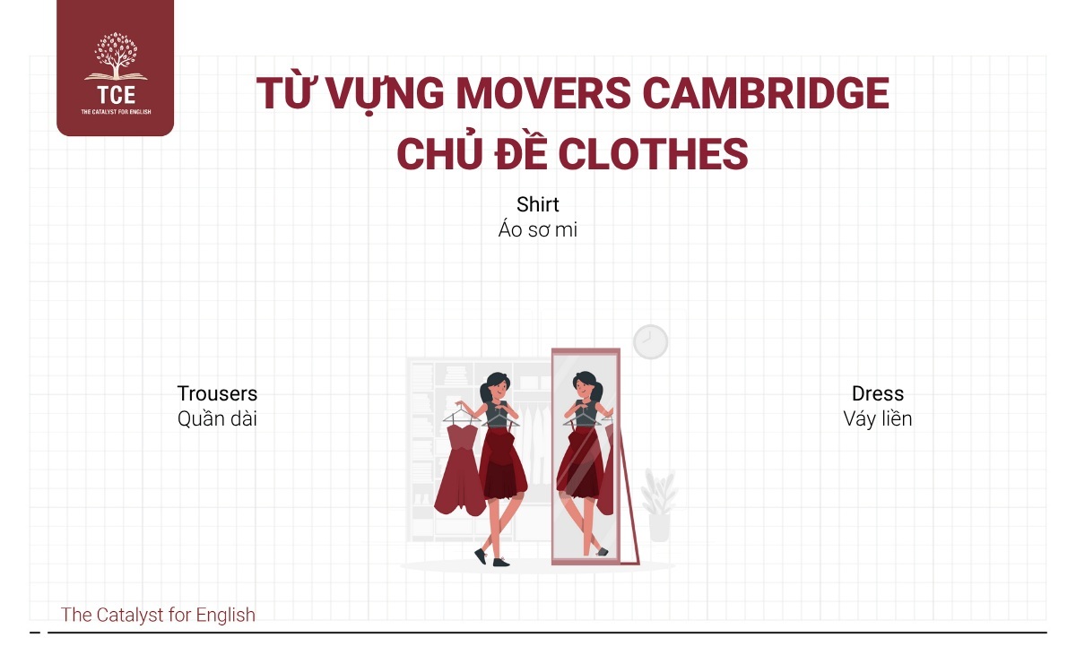 Từ vựng Movers - Clothes