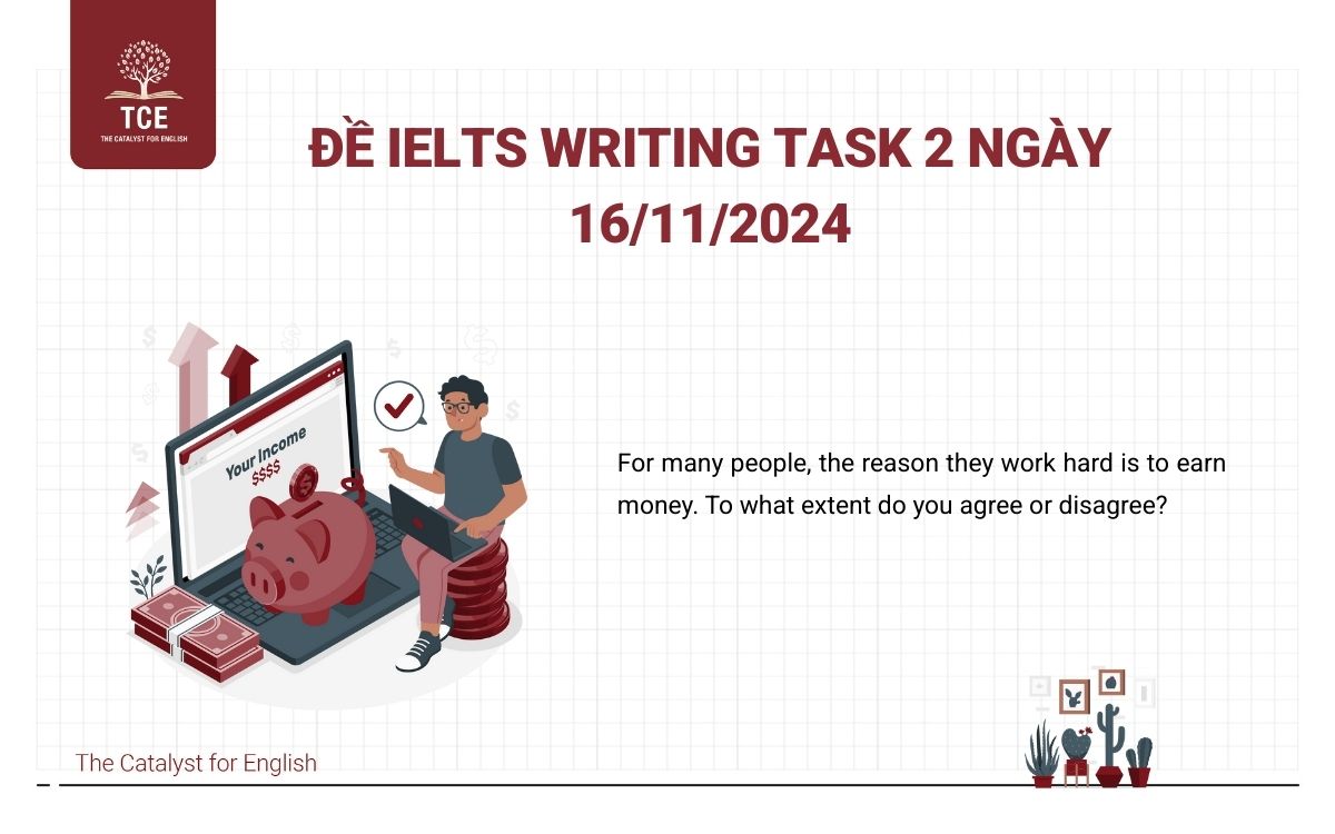 Đề IELTS Writing Task 2 ngày 16/11/2024