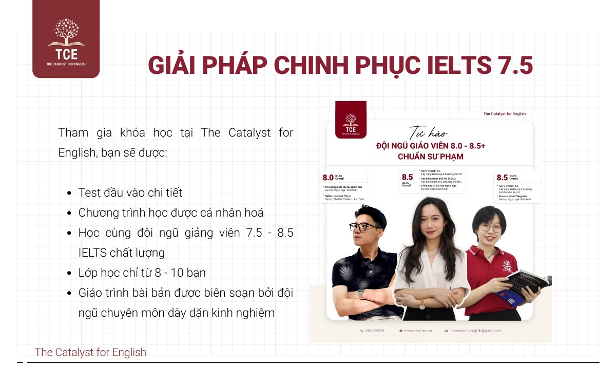 Chinh phục IELTS 7.5 với The Catalyst for English