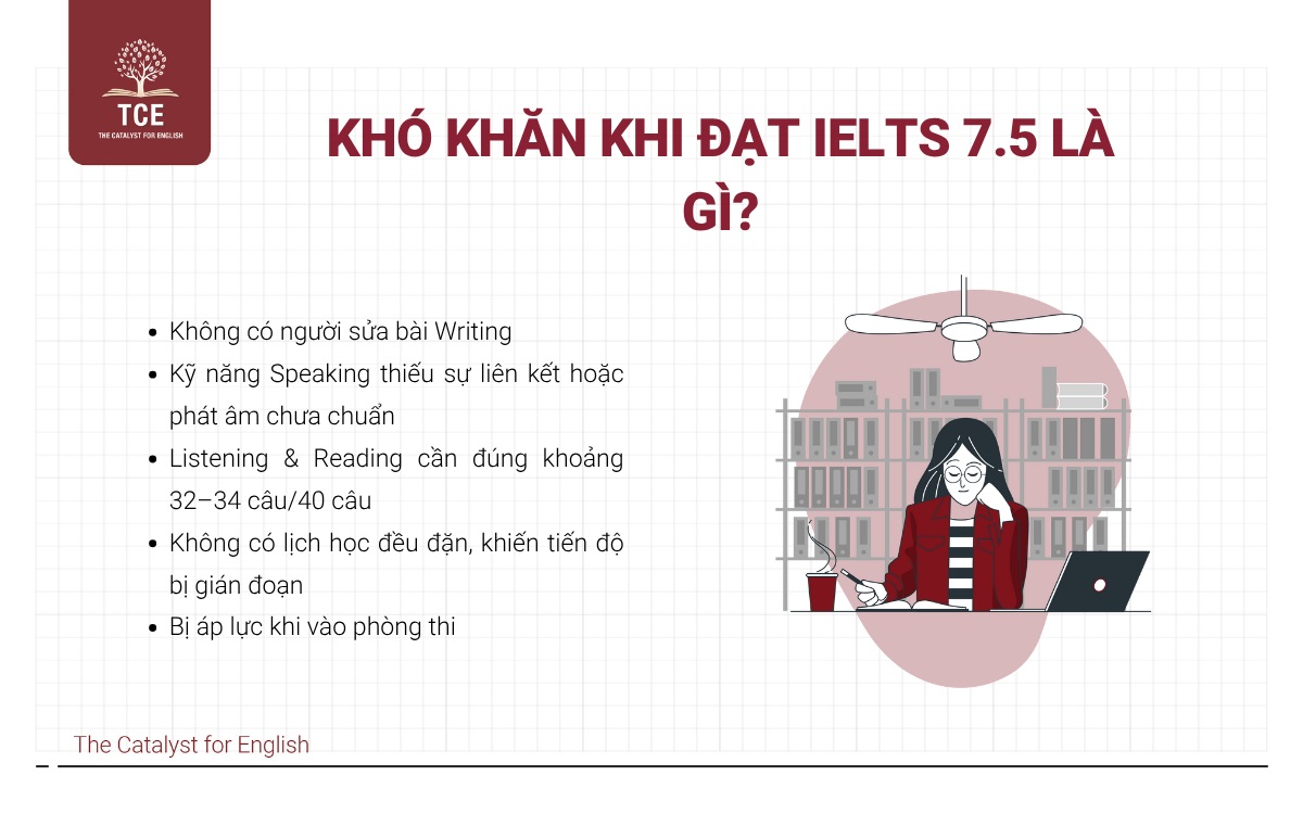 Khó khăn khi đạt IELTS 7.5