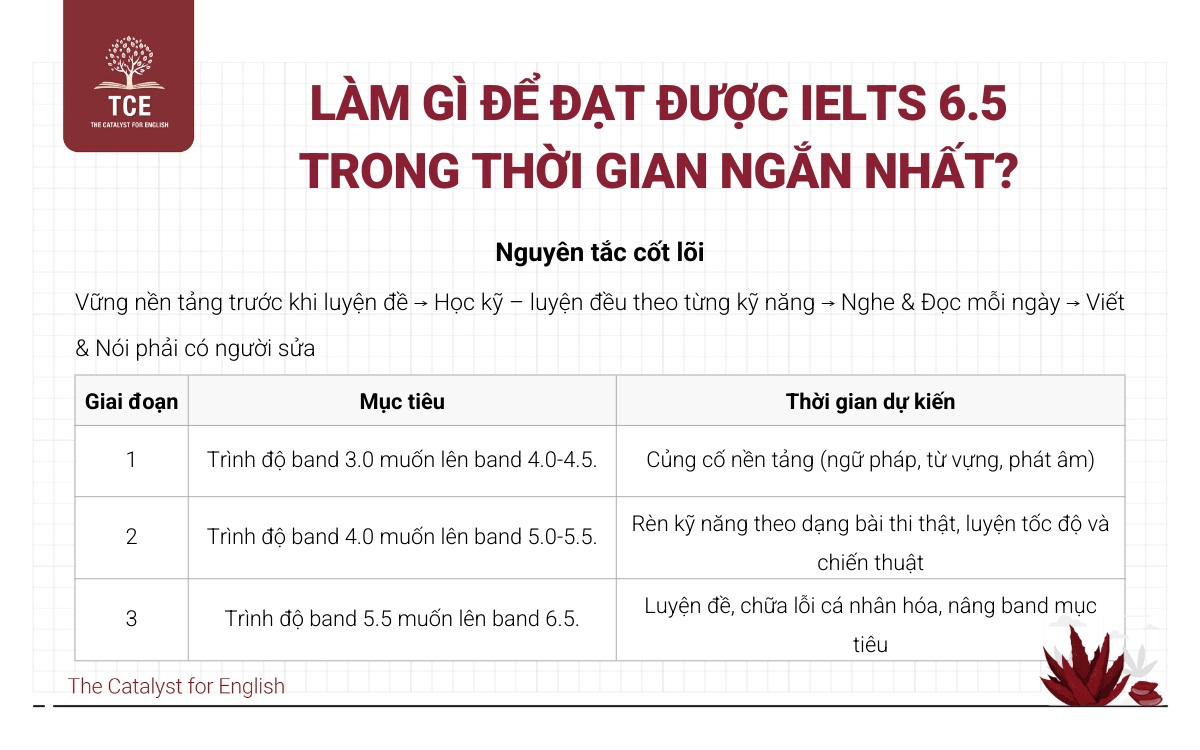 Làm thế nào để đạt được IELTS 6.5 trong thời gian ngắn nhất?