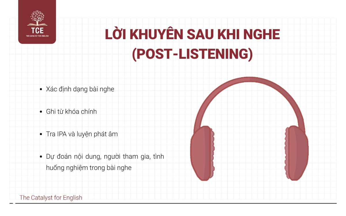 Lời khuyên sau khi nghe