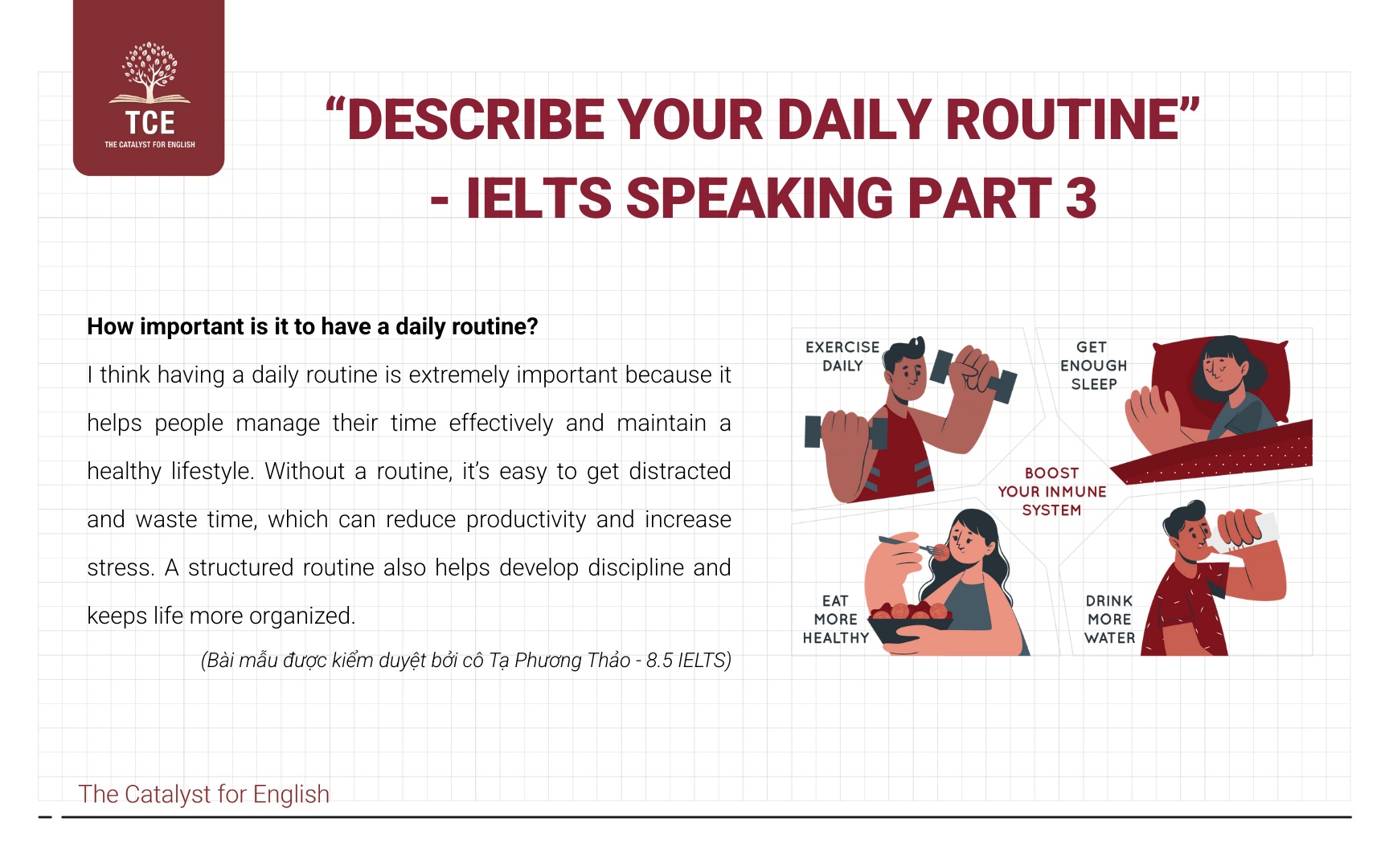 “Describe your daily routine” - IELTS Speaking Part 3