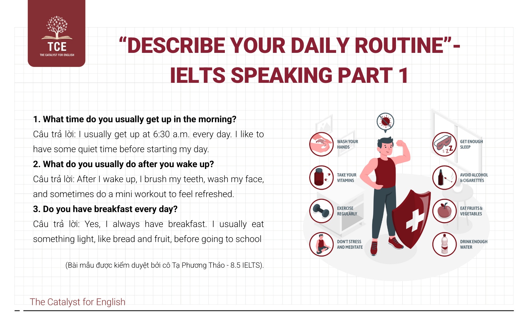 “Describe your daily routine”- IELTS Speaking Part 1