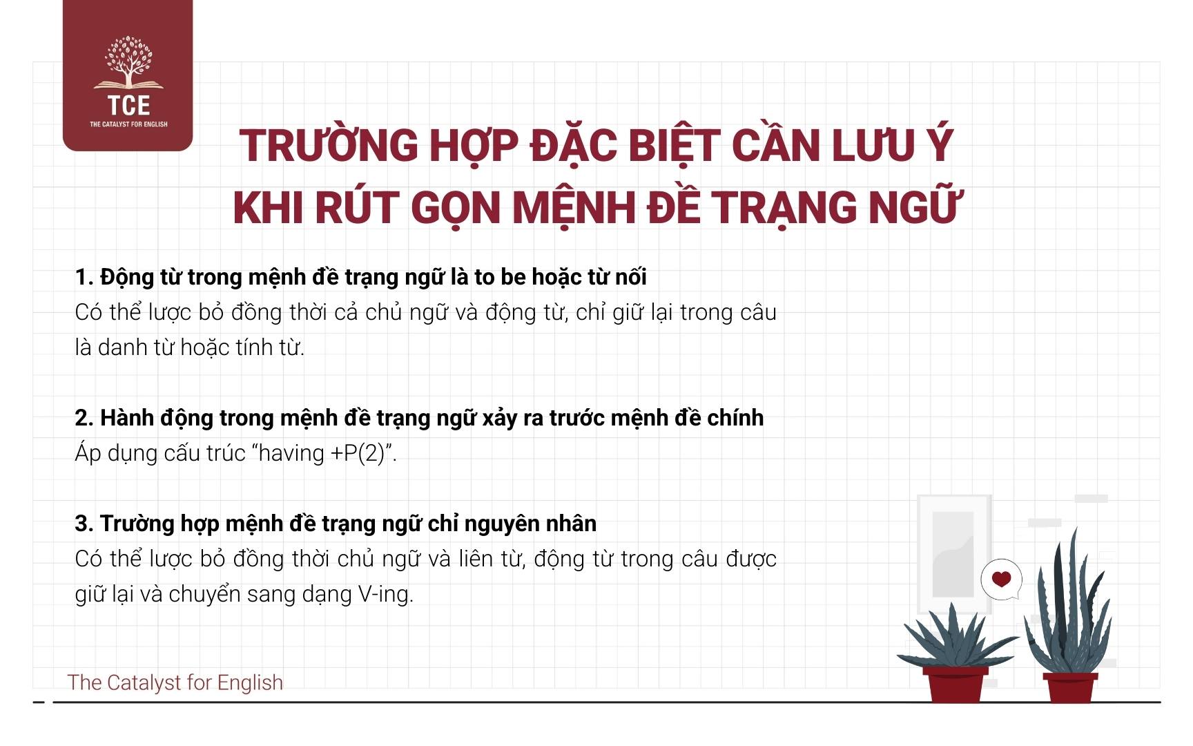 Trường hợp đặc biệt cần lưu ý khi rút gọn mệnh đề trạng ngữ