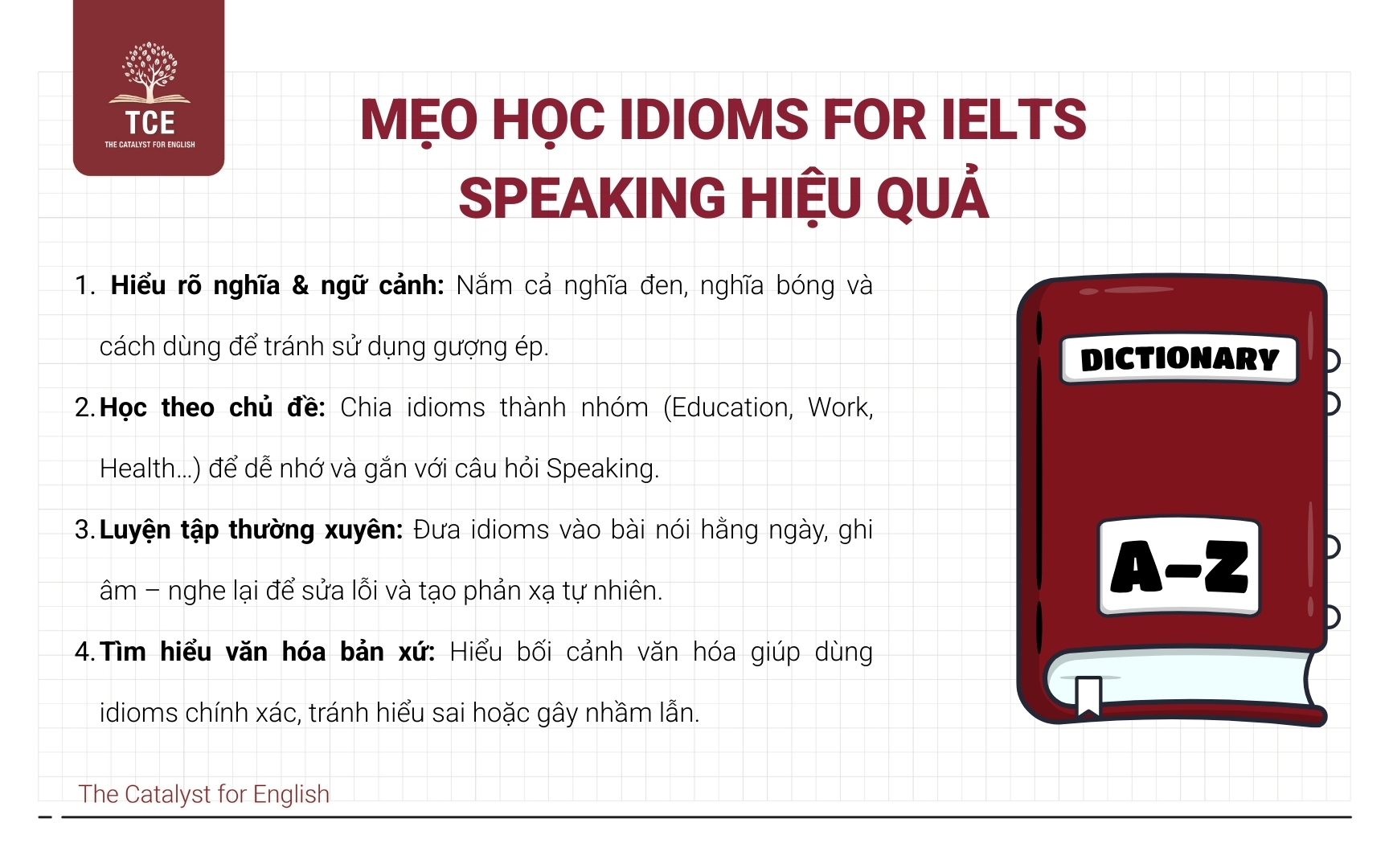 Mẹo học Idioms for IELTS Speaking hiệu quả
