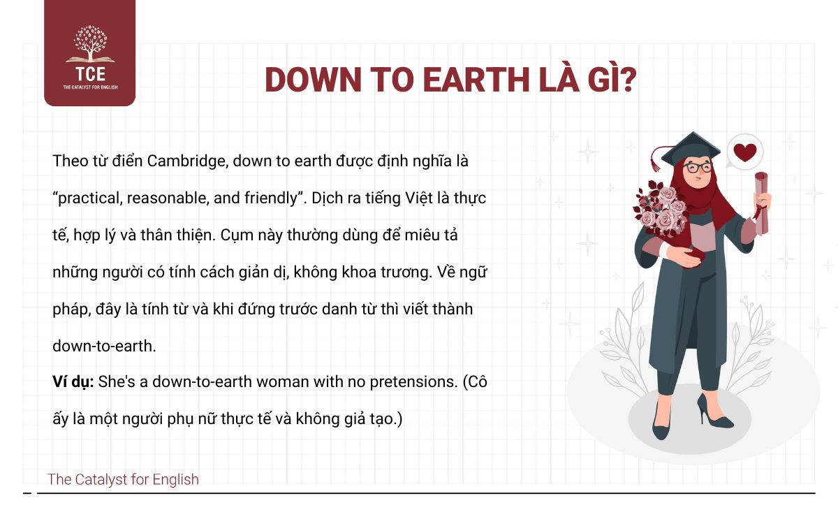 Down to earth là gì?