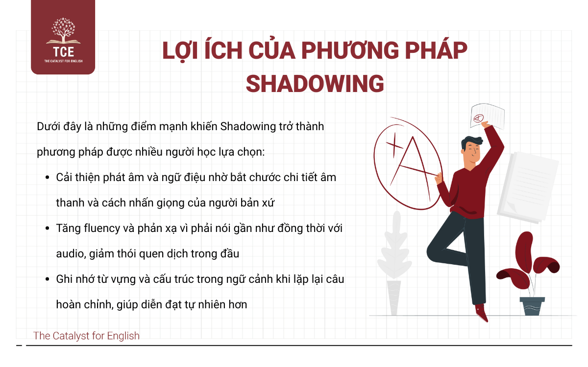 Lợi ích của phương pháp Shadowing tiếng Anh