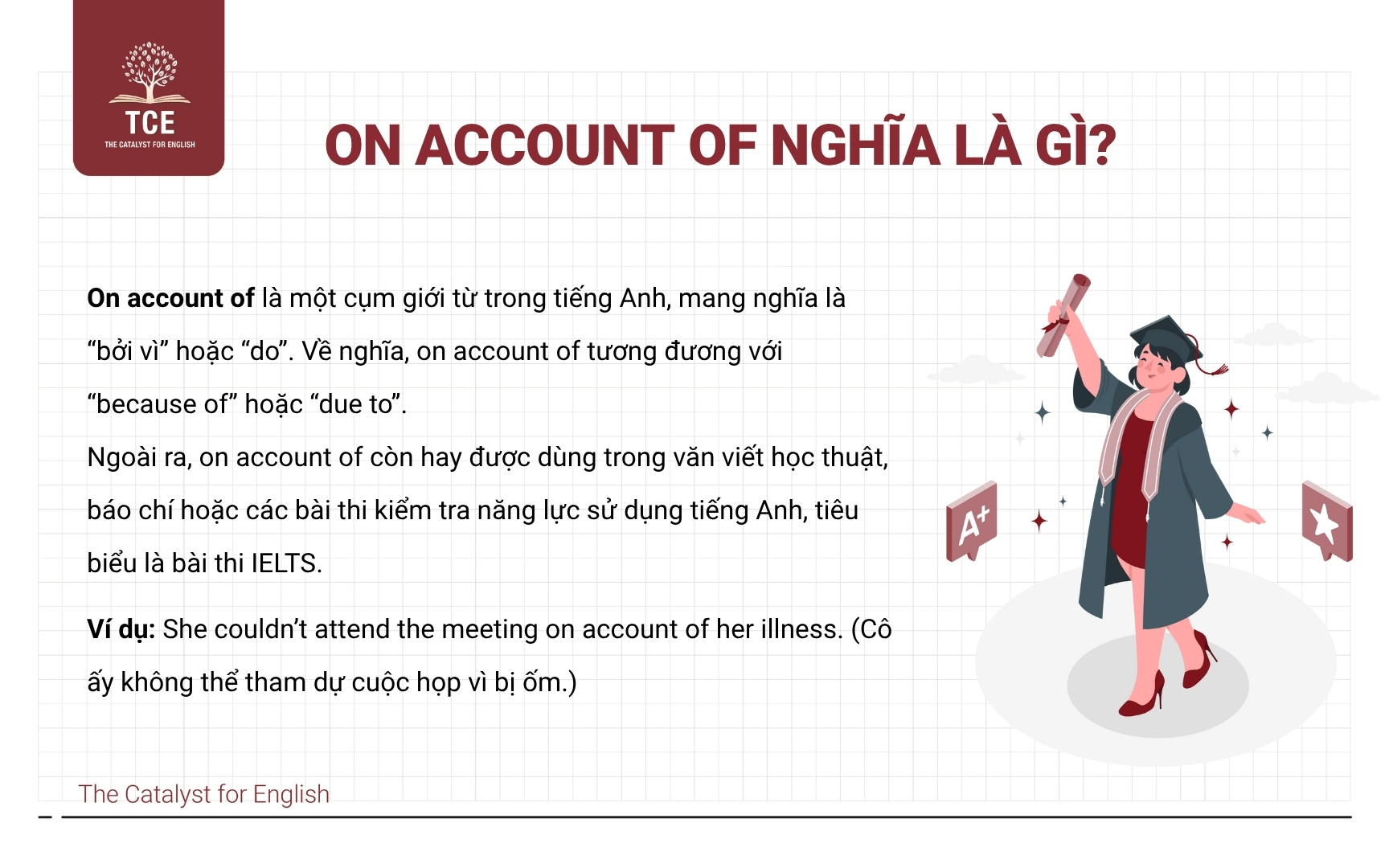 On account of nghĩa là gì?