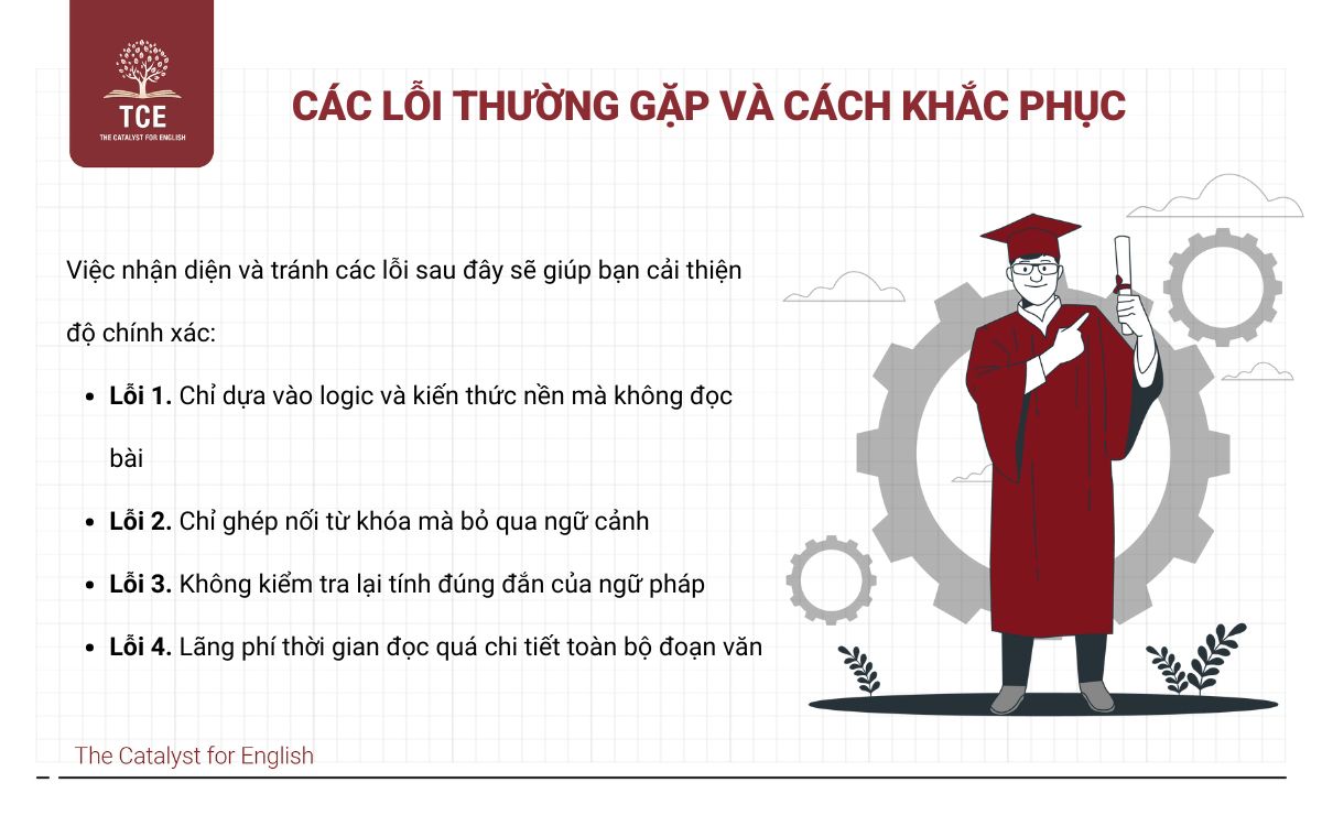 Các lỗi thường gặp khi làm Matching Sentence Endings và cách khắc phục