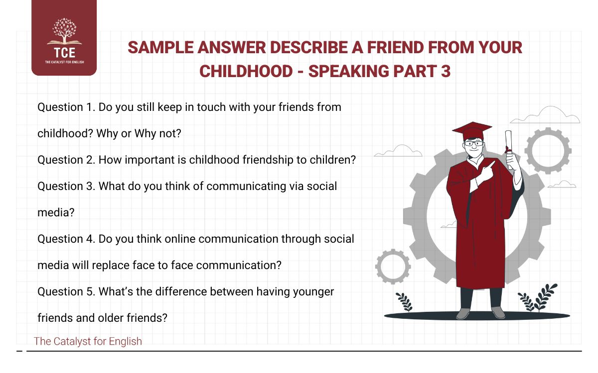 Bài mẫu describe a friend from your childhood - Speaking Part 3