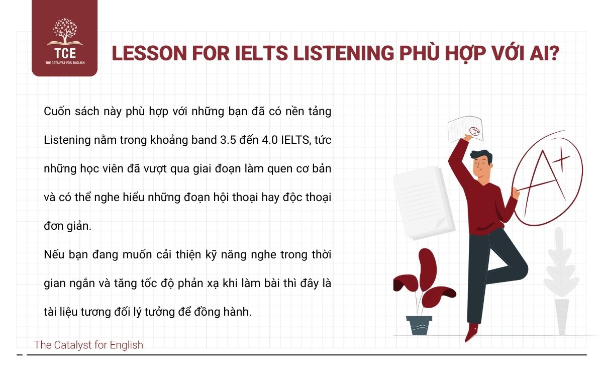 Lesson for IELTS Listening phù hợp với đối tượng nào?