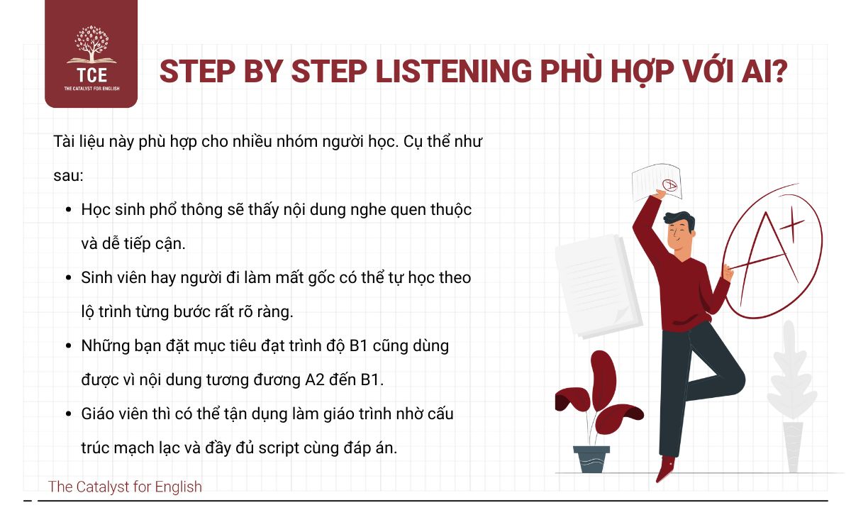 Step By Step Listening phù hợp với đối tượng nào?