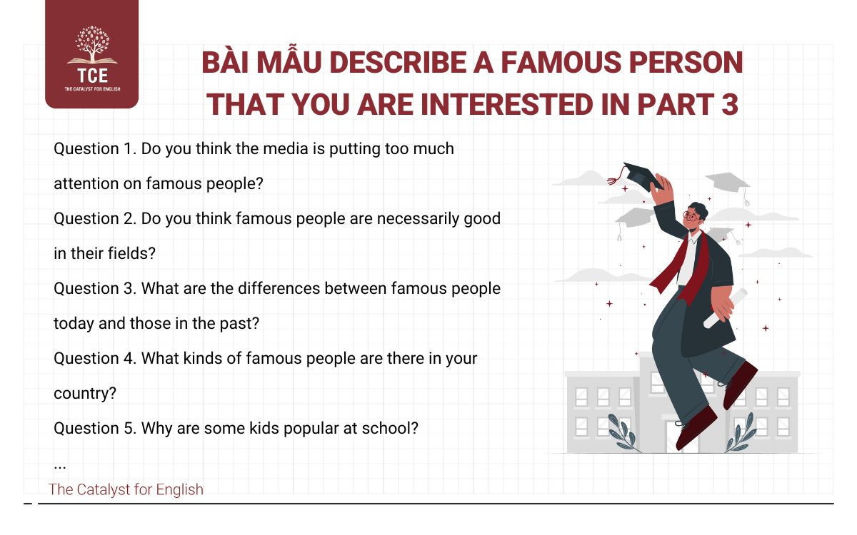 Bài mẫu describe a famous person that you are interested in part 3