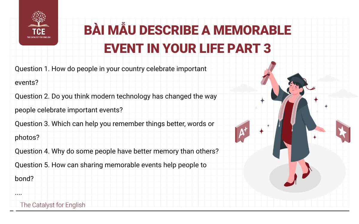 Bài mẫu describe a memorable event in your life part 3