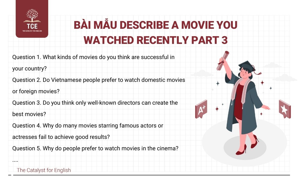 Bài mẫu describe a movie you watched recently part 3