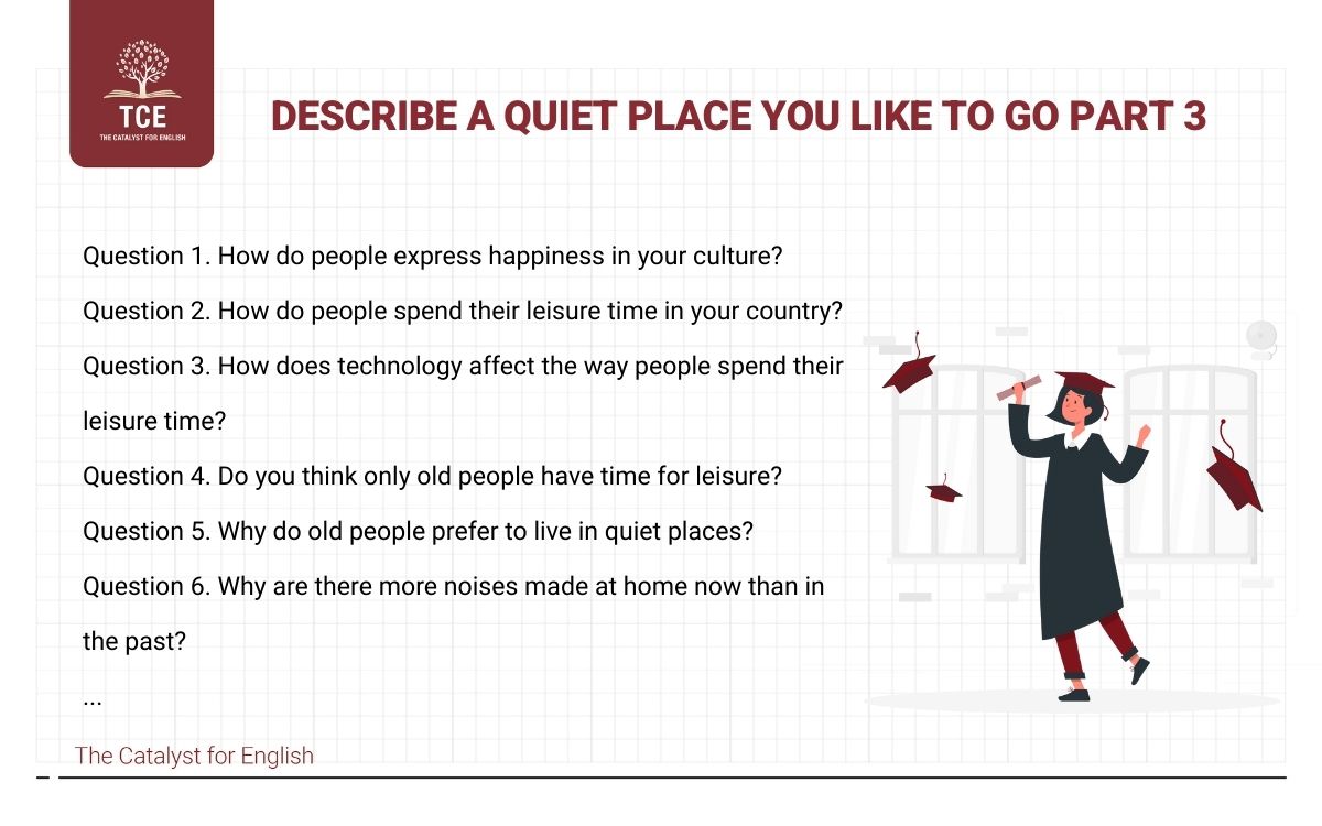 Bài mẫu describe a quiet place you like to go part 3
