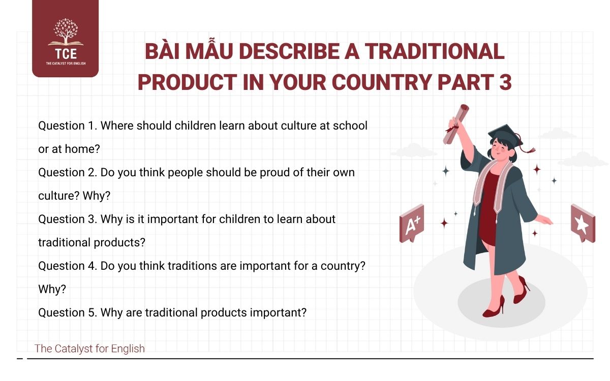 Bài mẫu describe a traditional product in your country part 3