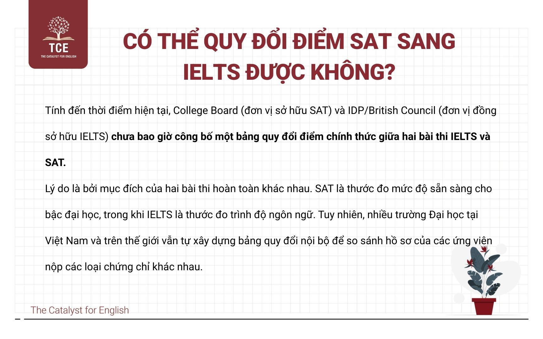 Có thể quy đổi điểm SAT sang IELTS được không?