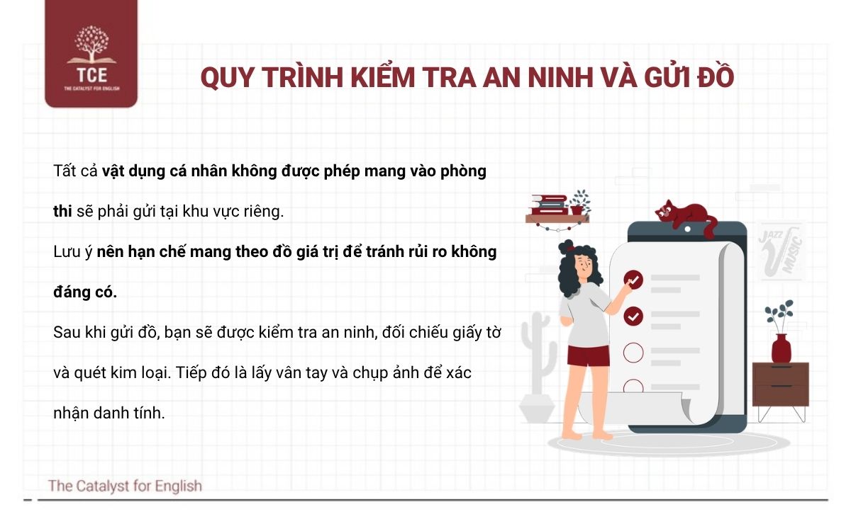 Quy trình kiểm tra an ninh và gửi đồ