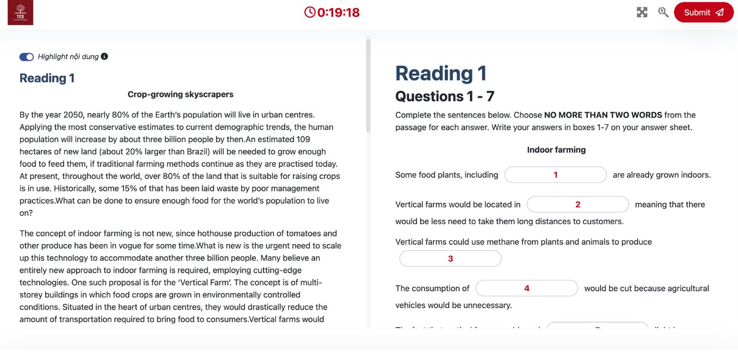 Tổng quan bài đọc Crop Growing Skyscrapers IELTS